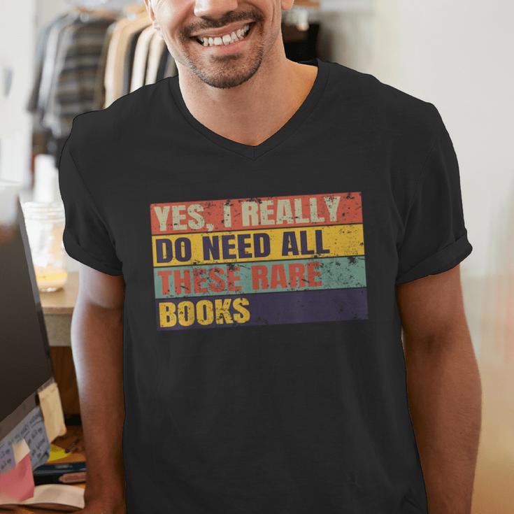 Rare Book Collector Antiquarian Antique Books Collecting Men's V-Neck T-Shirt