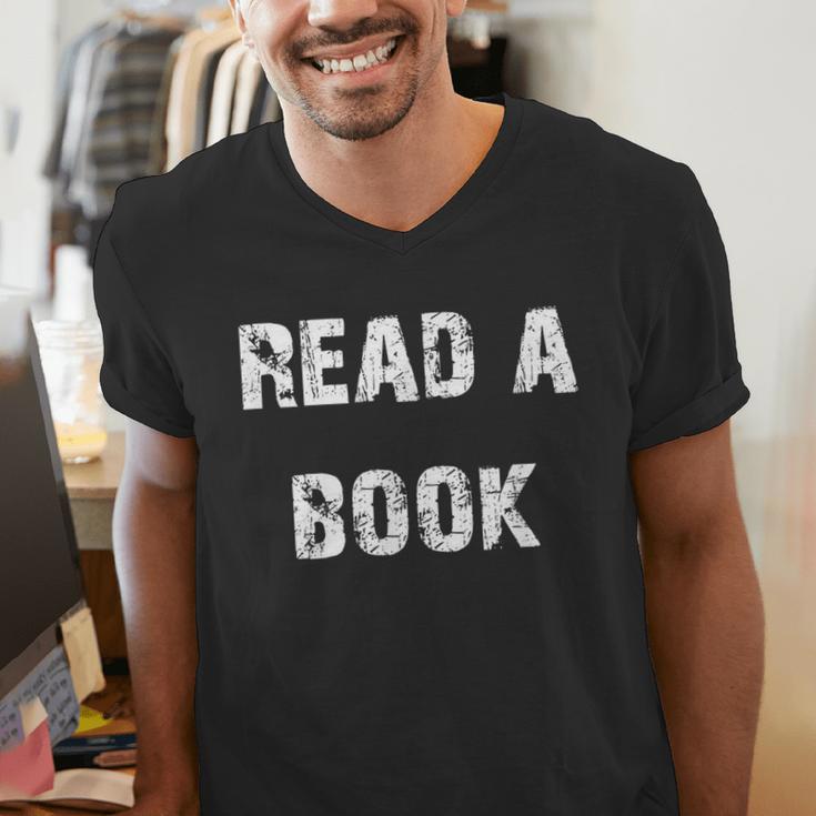 Read A Book Expand Your Mind Men's V-Neck T-Shirt Read A Book Expand Your Mind Men's V-Neck T-Shirt