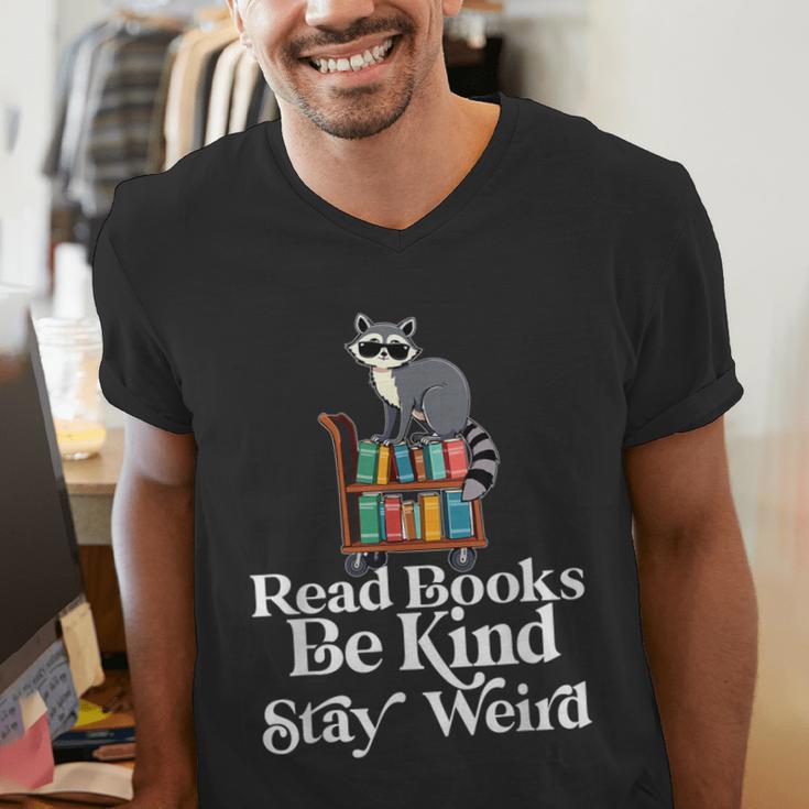Read Book Be Kind Stay Weird Book Reader Lover Bookworm Men's V-Neck T-Shirt