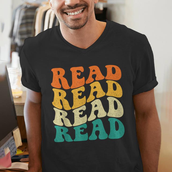 Read Read Read Read Book Lover Reading Bookworm Reader Men's V-Neck T-Shirt