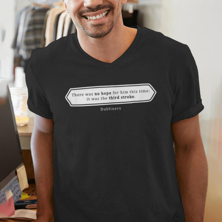 Must Read Book Quote Dubliners James Joyce Men's V-Neck T-Shirt