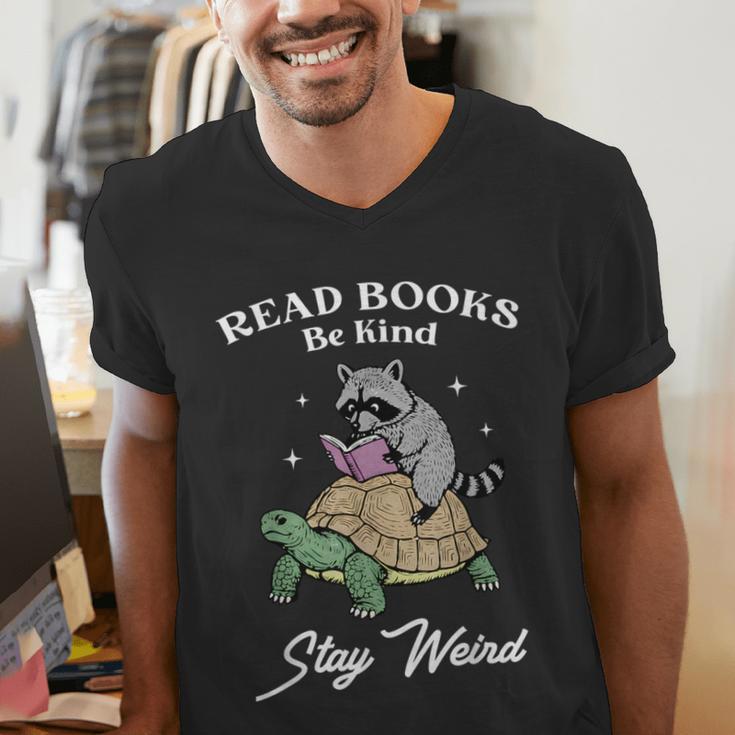 Read Books Be Kind Stay Weird Men's V-Neck T-Shirt
