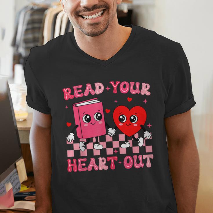 Read Your Heart Out Cute Reading Book Lover Men's V-Neck T-Shirt