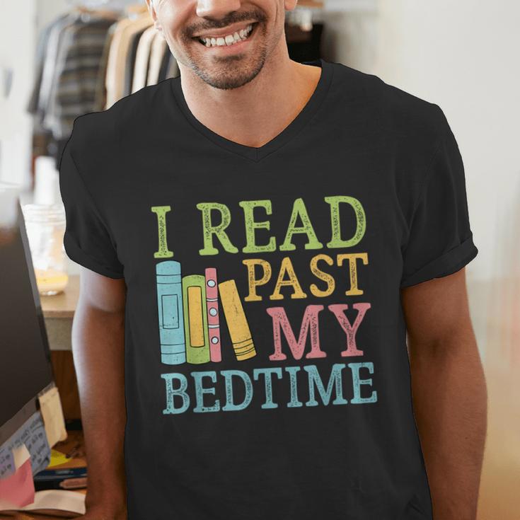 I Read Past My Bedtime Book Quote Humor Men's V-Neck T-Shirt