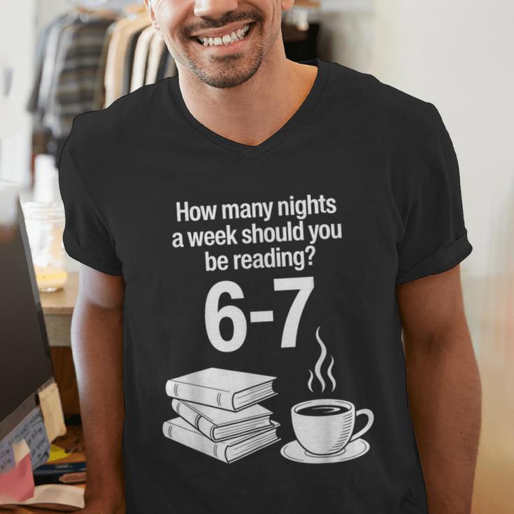 Reading 67 Meme English Teacher Book Lover Men's V-Neck T-Shirt