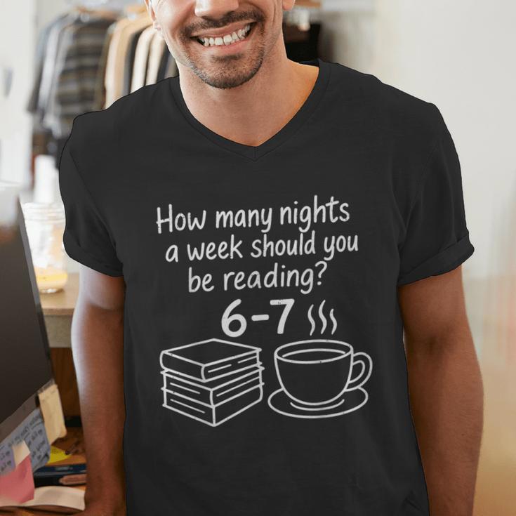 Reading 67 Six Seven English Teacher Book Lover Librarian Men's V-Neck T-Shirt Reading 67 Six Seven English Teacher Book Lover Librarian Men's V-Neck T-Shirt