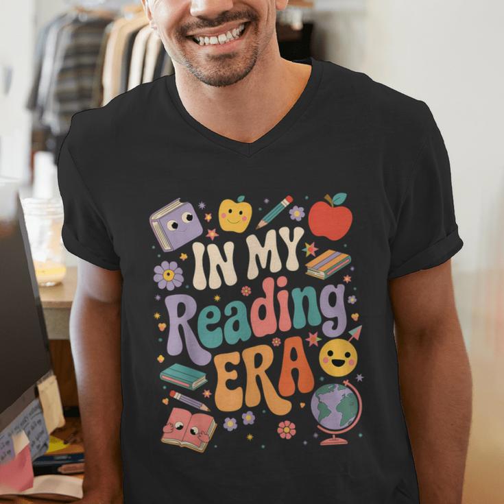 In My Reading Era Books Lovers Men Women Kids Men's V-Neck T-Shirt In My Reading Era Books Lovers Men Women Kids Men's V-Neck T-Shirt