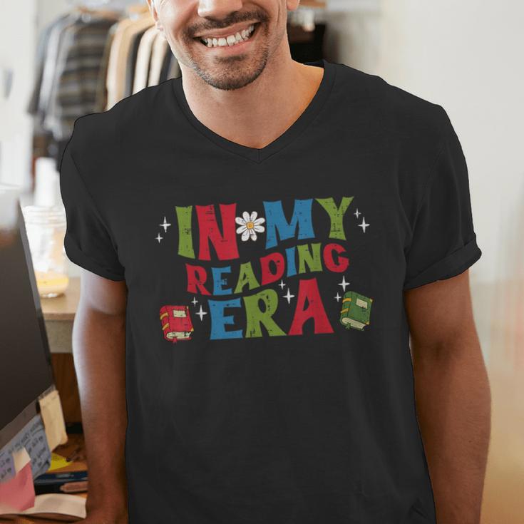 In My Reading Era Read Book Librarian Teacher Men Women Kids Men's V-Neck T-Shirt