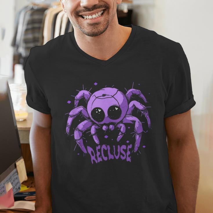 Recluse Pastel Goth Spider Shy Introvert Creepy Cute Kawaii Men's V-Neck T-Shirt
