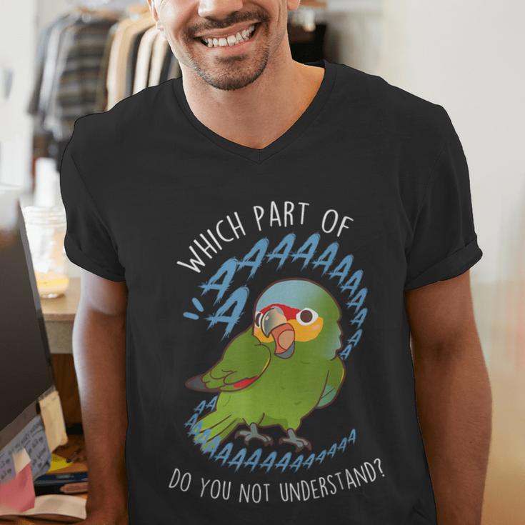 Red-Lored Amazon Parrot Aaaa Cute Pet Bird Mom Dad Men's V-Neck T-Shirt