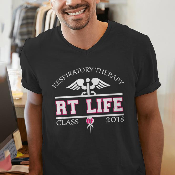 Respiratory Therapist Graduation Class Of 2018 Pink RT Life Men's V-Neck T-Shirt