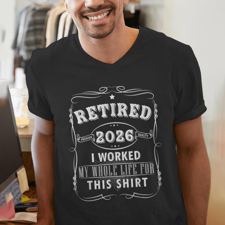 Retired 2026 Decoration Men Women Dad Grandpa Retirement Men's V-Neck T-Shirt