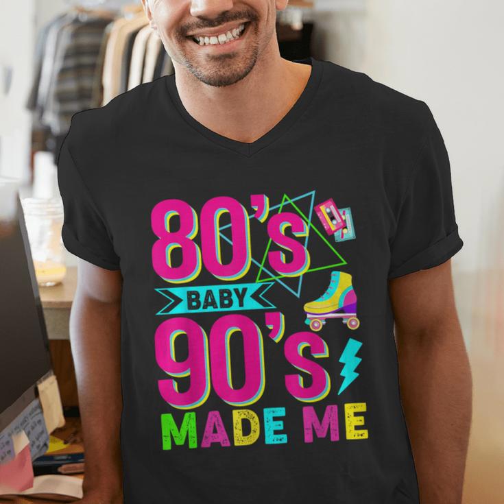 Retro 1980s 80's Baby 1990s 90's Made Me Nostalgia Vibes Men's V-Neck T-Shirt Retro 1980s 80's Baby 1990s 90's Made Me Nostalgia Vibes Men's V-Neck T-Shirt