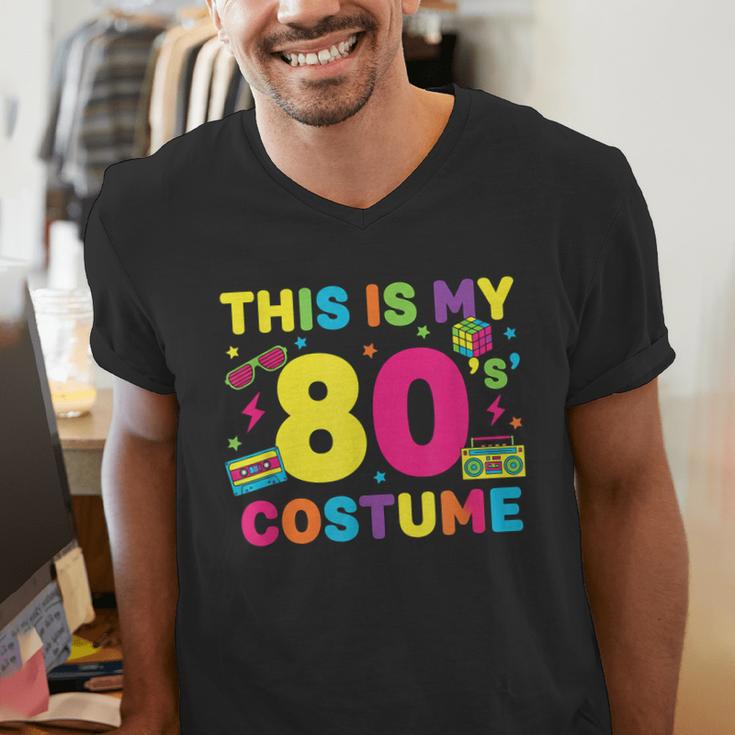 Retro 80's Costume 80s Nostalgia Party Men's V-Neck T-Shirt Retro 80's Costume 80s Nostalgia Party Men's V-Neck T-Shirt