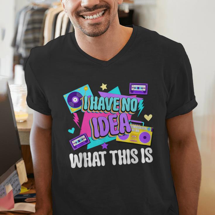 Retro 80s Style 90s Pop Fashion Nostalgia Eighties Music Men's V-Neck T-Shirt Retro 80s Style 90s Pop Fashion Nostalgia Eighties Music Men's V-Neck T-Shirt