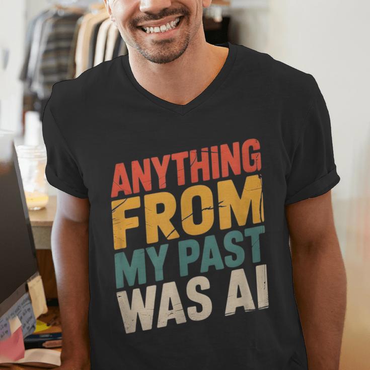 Retro AI Nostalgia Quote Distressed Vintage Men's V-Neck T-Shirt