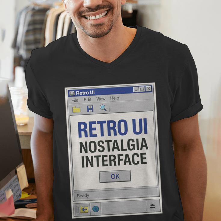 Retro Computer Dialog Box 90s Desktop Interface Nostalgia Men's V-Neck T-Shirt