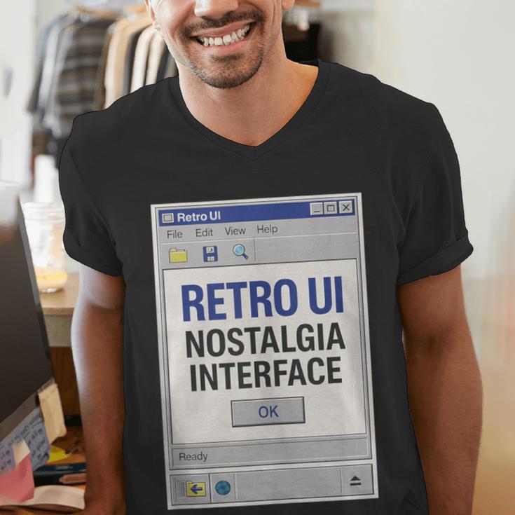 Retro Computer Dialog Box 90s Desktop Interface Nostalgia Men's V-Neck T-Shirt