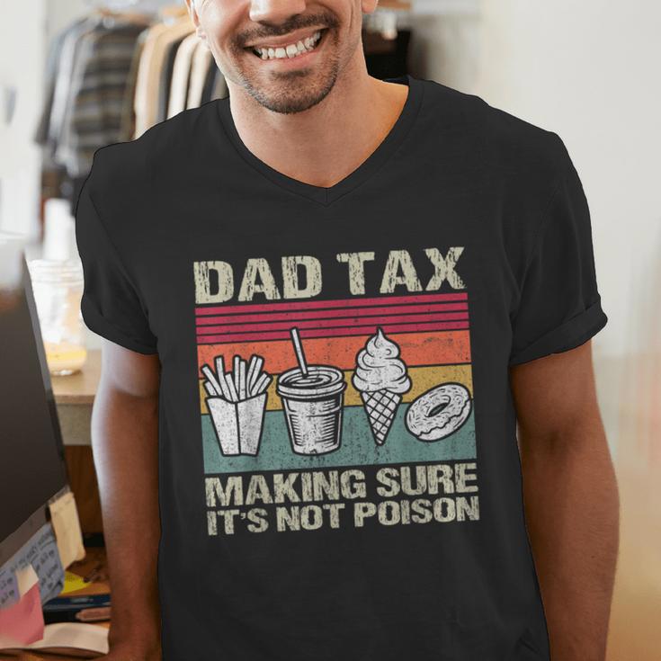Retro Dad Tax Making Sure It's Not Poison Father's Day Men's V-Neck T-Shirt Retro Dad Tax Making Sure It's Not Poison Father's Day Men's V-Neck T-Shirt