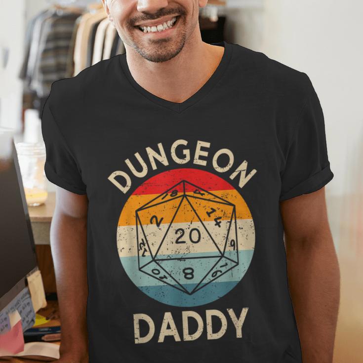 Retro Dungeon Daddy Fathers Day Men's V-Neck T-Shirt