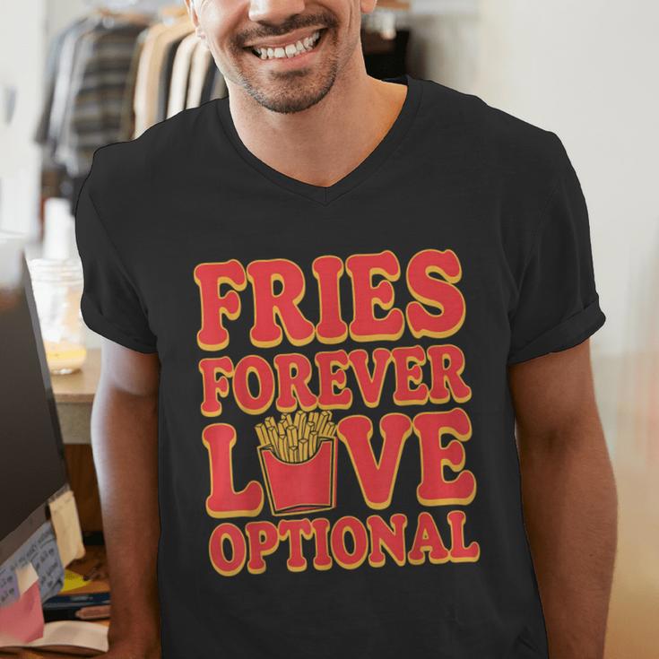 Retro Fast Food Nostalgia Vintage Diner Fries Shakes Burgers Men's V-Neck T-Shirt