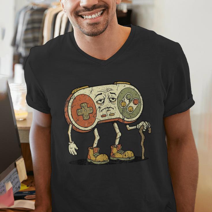 Retro Gamer 80s 90s Gaming Nostalgia Video Game Men Men's V-Neck T-Shirt Retro Gamer 80s 90s Gaming Nostalgia Video Game Men Men's V-Neck T-Shirt