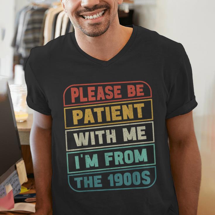 Retro Humor Please Be Patient With Me I'm From The 1900s Men's V-Neck T-Shirt