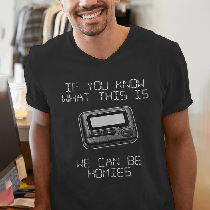 Retro Pager 90s Nostalgia Men's V-Neck T-Shirt
