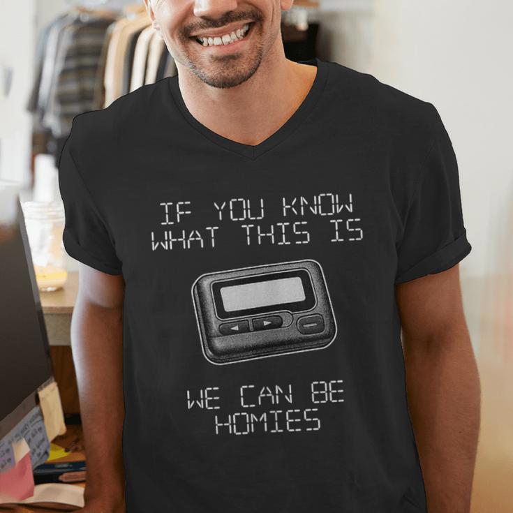 Retro Pager 90s Nostalgia Men's V-Neck T-Shirt Retro Pager 90s Nostalgia Men's V-Neck T-Shirt