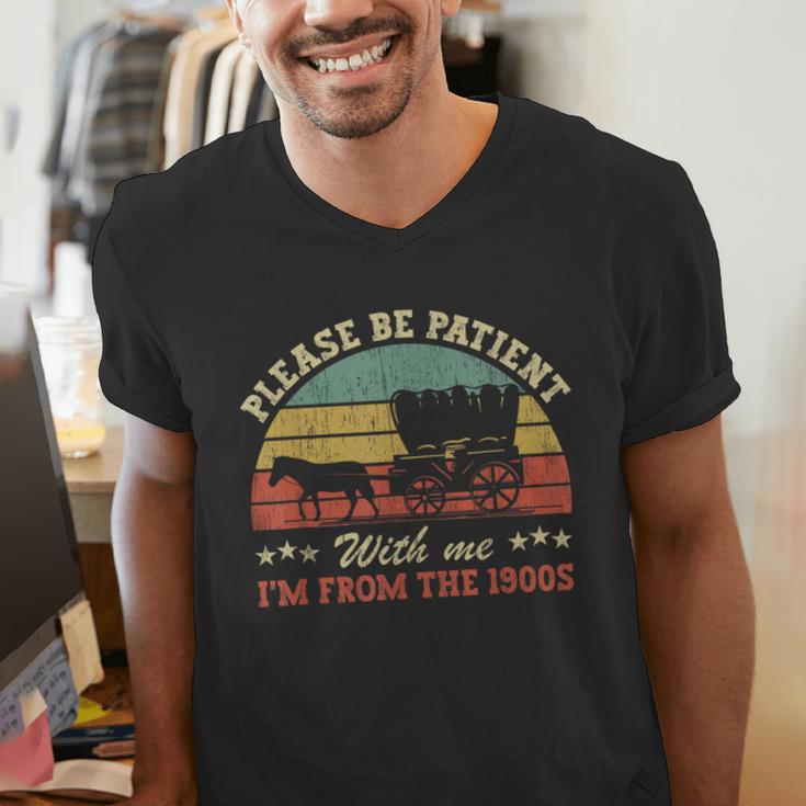 Retro Please Be Patient With Me I'm From The 1900s Men's V-Neck T-Shirt
