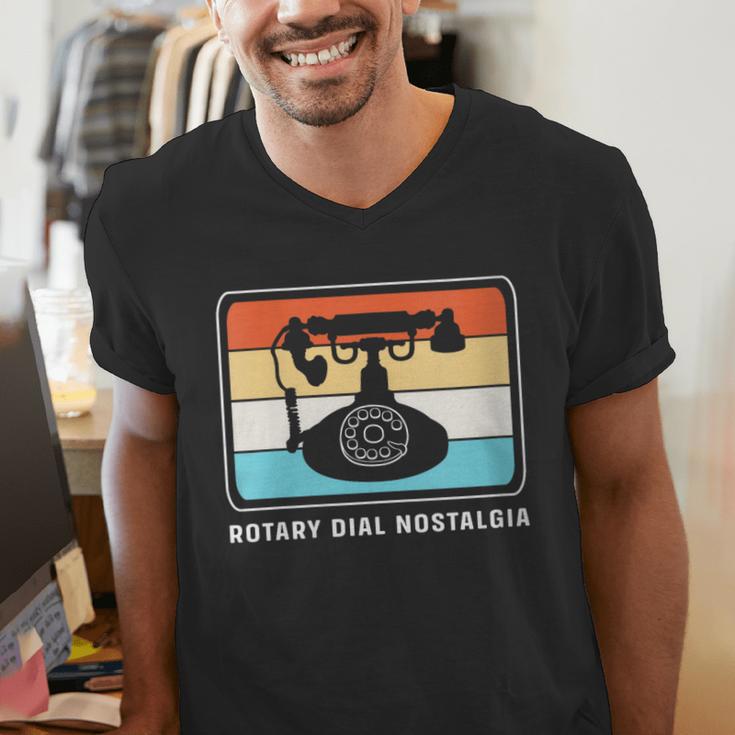 Retro Rotary Dial Nostalgia Dial Phone Men's V-Neck T-Shirt Retro Rotary Dial Nostalgia Dial Phone Men's V-Neck T-Shirt
