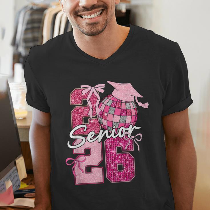 Retro Senior 2026 Coquette Bow Graduation Class Of 2026 Men's V-Neck T-Shirt