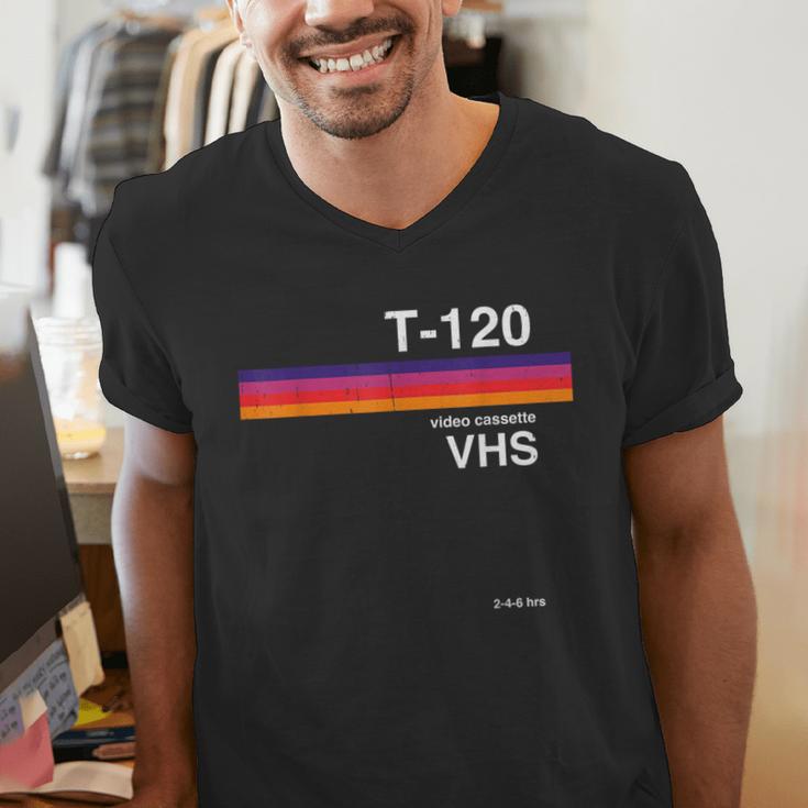 Retro VHS Tape Graphics 80s 90s Nostalgia Costume Men's V-Neck T-Shirt