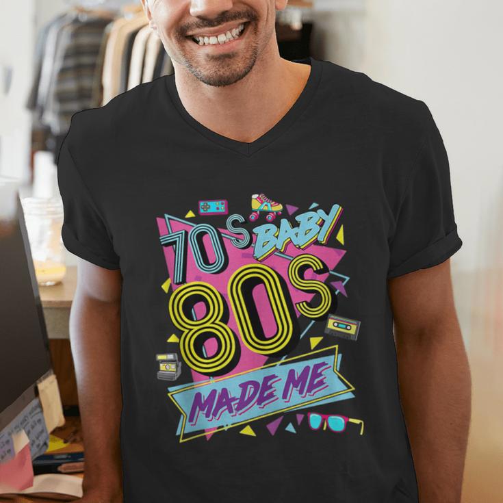 Retro Vintage 70's Baby 80's Made Me Nostalgia Classic Men's V-Neck T-Shirt
