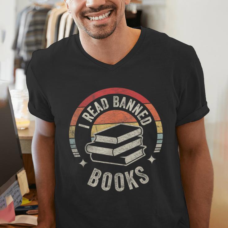 Retro Vintage Banned Books Shirt I Read Banned Books Men's V-Neck T-Shirt Retro Vintage Banned Books Shirt I Read Banned Books Men's V-Neck T-Shirt