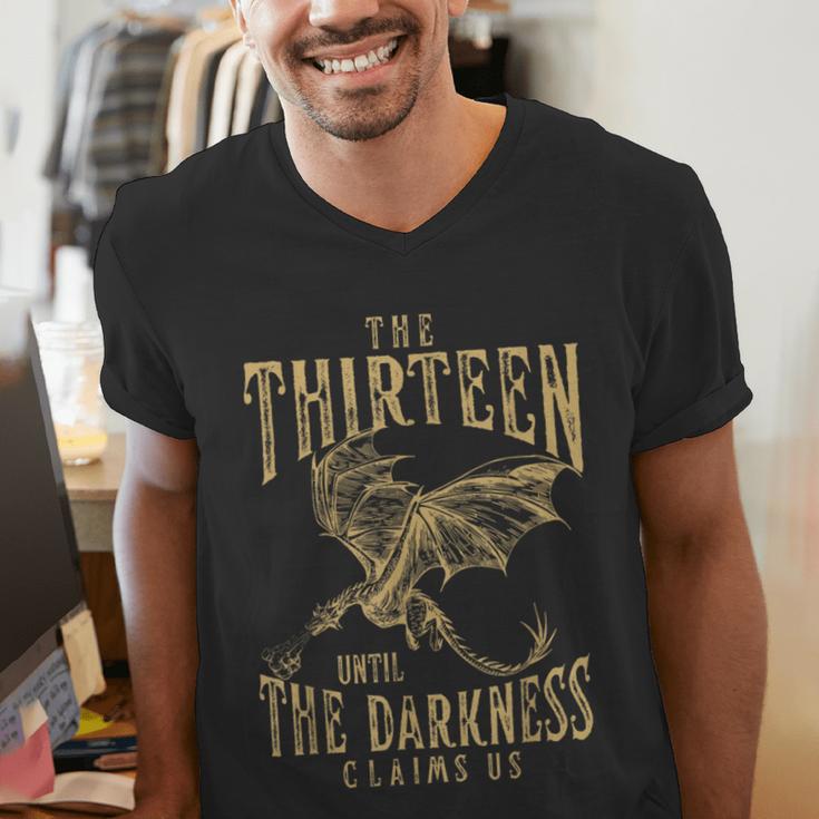 Retro Vintage The Thirteen Until The Darkness Claims Us Book Men's V-Neck T-Shirt