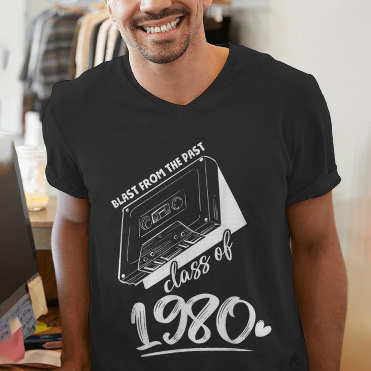 Reunion Class Of 1980 School Graduation Blast From The Past Men's V-Neck T-Shirt