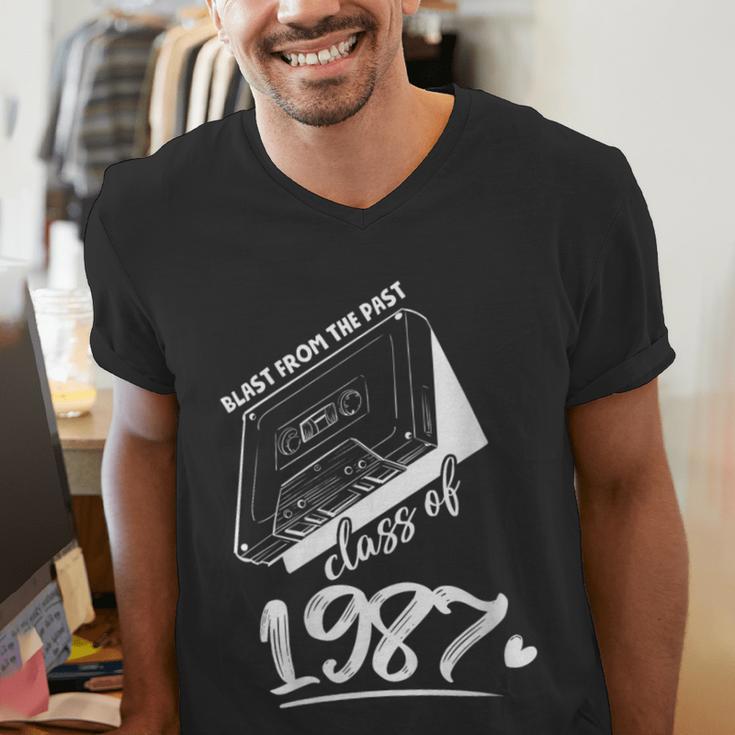 Reunion Class Of 1987 School Graduation Blast From The Past Men's V-Neck T-Shirt