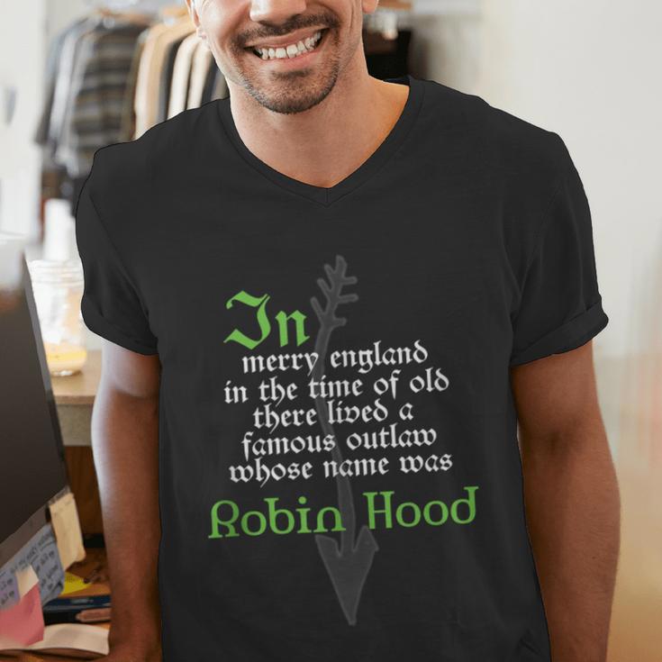 Robin HoodShirt For Book Lovers And Literature Fans Men's V-Neck T-Shirt