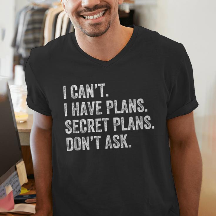 Sarcastic Mind Your Business Quote For Shy Introverts Men's V-Neck T-Shirt