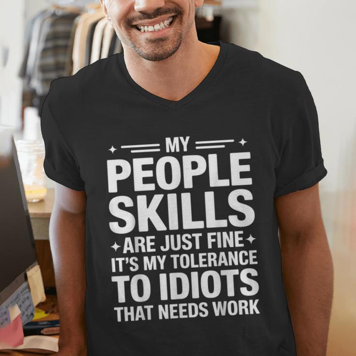 Sarcastic Saying Humor Introvert Workplace Attitude Men's V-Neck T-Shirt Sarcastic Saying Humor Introvert Workplace Attitude Men's V-Neck T-Shirt