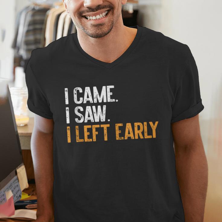 I Came i Saw i Left Early Introvert Men's V-Neck T-Shirt I Came i Saw i Left Early Introvert Men's V-Neck T-Shirt