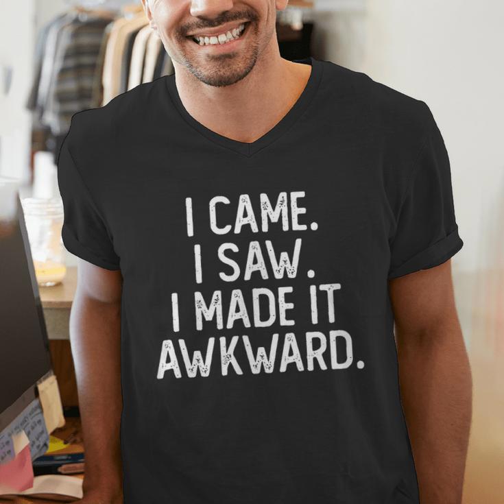I Came I Saw I Made It Awkward Introvert Men's V-Neck T-Shirt I Came I Saw I Made It Awkward Introvert Men's V-Neck T-Shirt