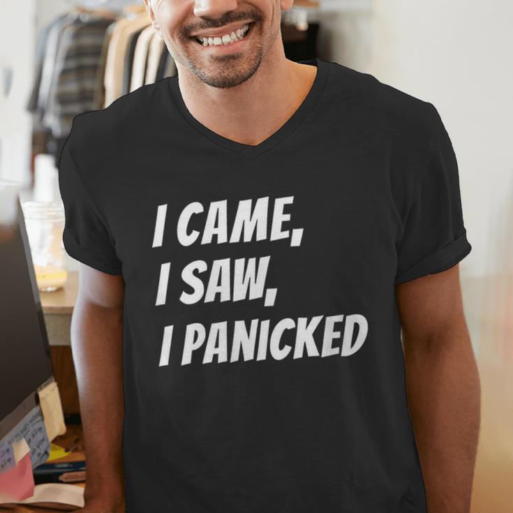 I Came I Saw Meme For Anti Social And Introvert Men's V-Neck T-Shirt I Came I Saw Meme For Anti Social And Introvert Men's V-Neck T-Shirt