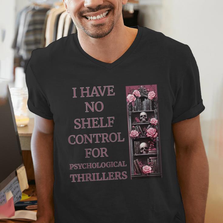 Saying Psychological Thriller Book Reader Lover Men's V-Neck T-Shirt