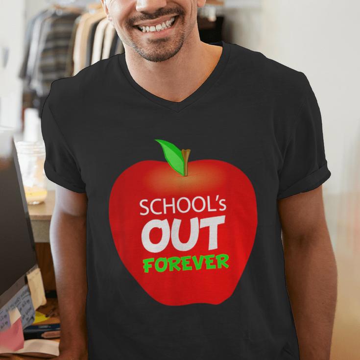 School Is Out Forever Graduation Humor Men's V-Neck T-Shirt