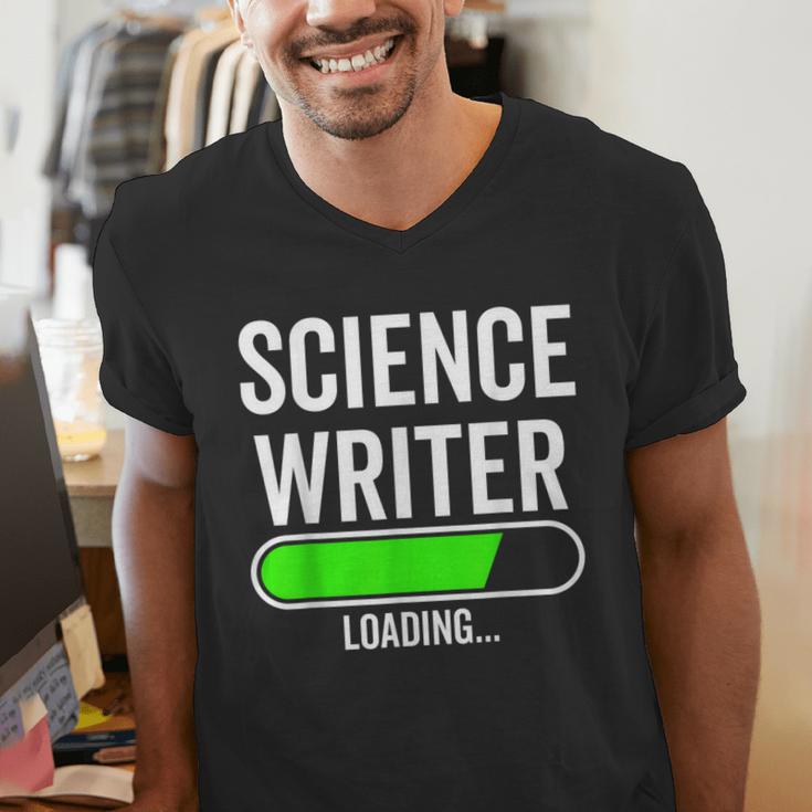 Science Writer Loading Graduation Graduate New Job Men's V-Neck T-Shirt