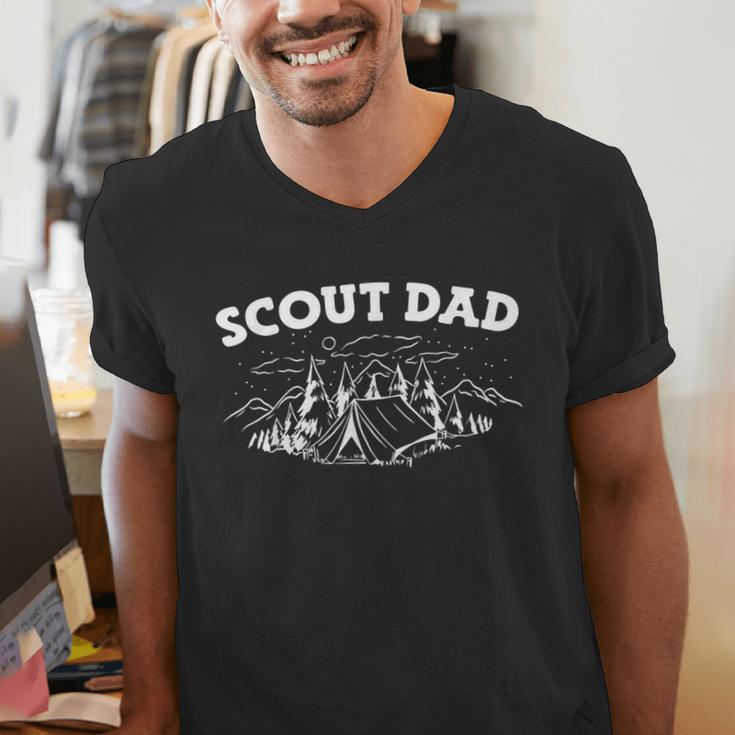 Scouting Scout Dad Men's V-Neck T-Shirt Scouting Scout Dad Men's V-Neck T-Shirt