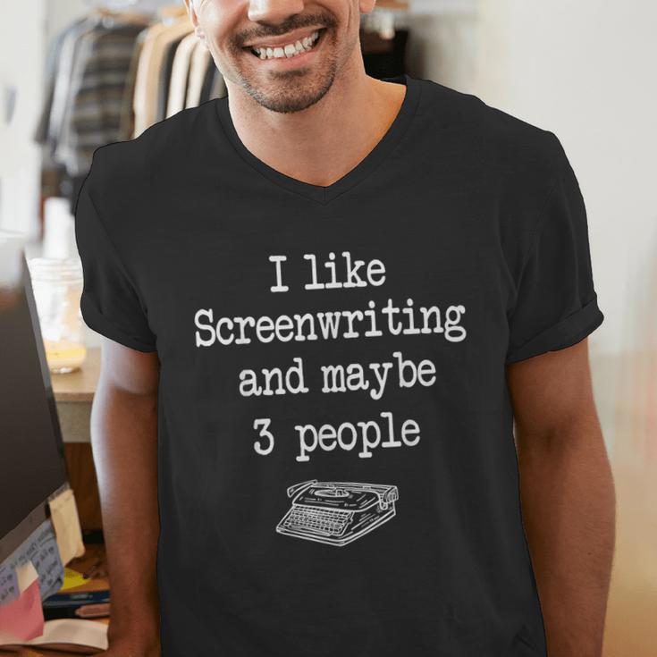 Screenwriter Playwright Writer Scribe Introvert Scriptwriter Men's V-Neck T-Shirt Screenwriter Playwright Writer Scribe Introvert Scriptwriter Men's V-Neck T-Shirt