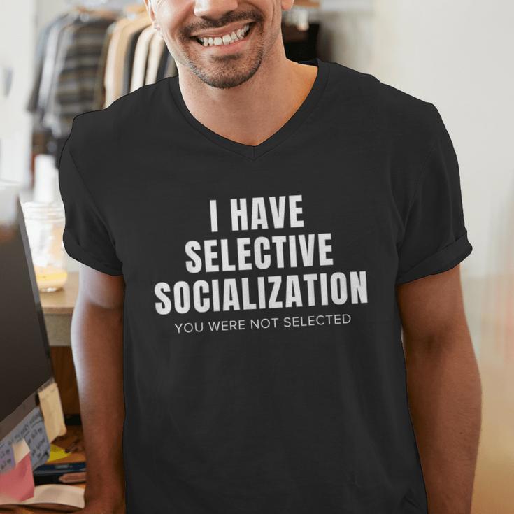 Selective Socialization For Introverts And Shy People Men's V-Neck T-Shirt